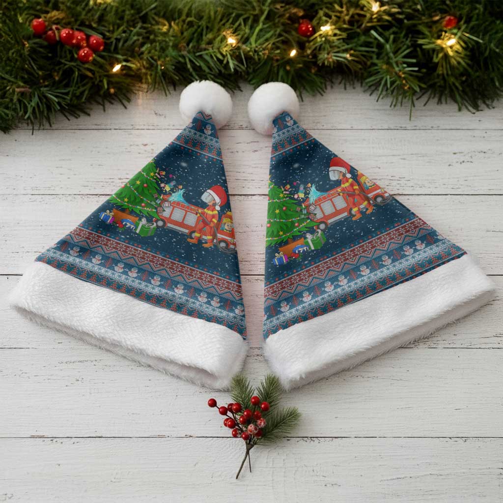 Flamingle Bells Xmas Christmas Santa Hat Xmas Holiday Patterns - Wonder Print Shop