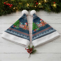Flamingle Bells Xmas Christmas Santa Hat Xmas Holiday Patterns - Wonder Print Shop