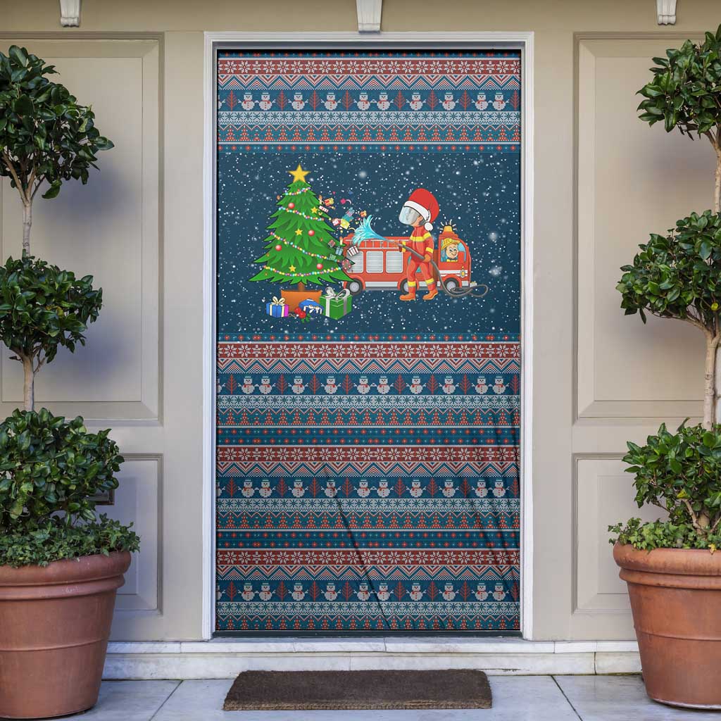 Flamingle Bells Xmas Christmas Door Cover Xmas Holiday Patterns - Wonder Print Shop