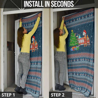 Flamingle Bells Xmas Christmas Door Cover Xmas Holiday Patterns - Wonder Print Shop