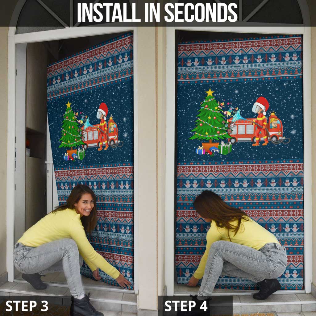 Flamingle Bells Xmas Christmas Door Cover Xmas Holiday Patterns - Wonder Print Shop