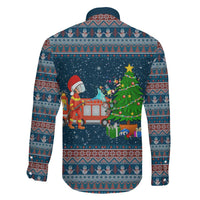 Flamingle Bells Xmas Christmas Family Matching Puletasi and Hawaiian Shirt Xmas Holiday Patterns - Wonder Print Shop