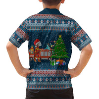 Flamingle Bells Xmas Christmas Family Matching Summer Maxi Dress and Hawaiian Shirt Xmas Holiday Patterns - Wonder Print Shop