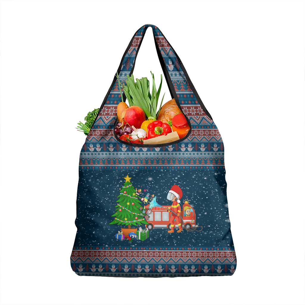 Flamingle Bells Xmas Christmas Grocery Bag Xmas Holiday Patterns - Wonder Print Shop
