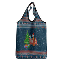 Flamingle Bells Xmas Christmas Grocery Bag Xmas Holiday Patterns - Wonder Print Shop