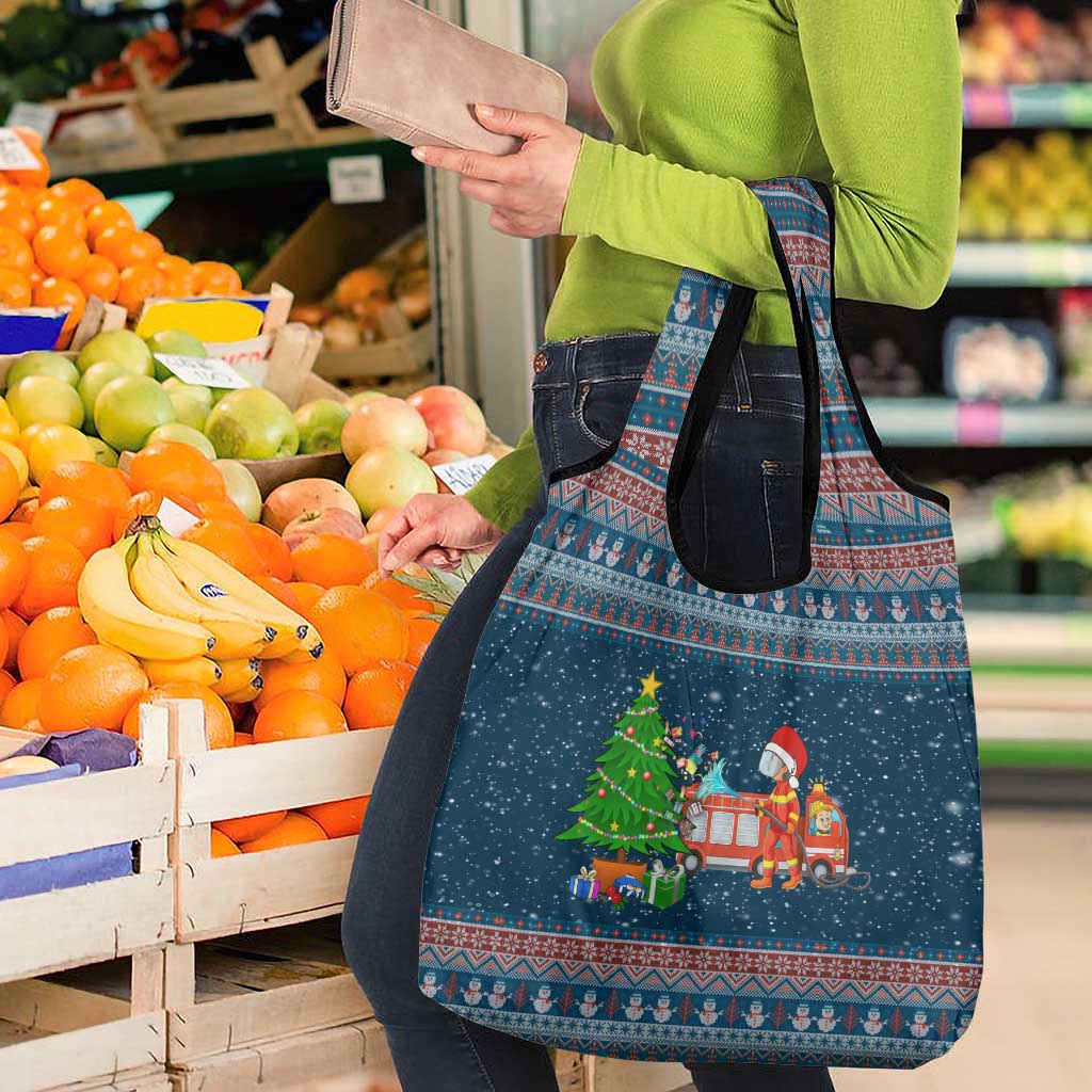 Flamingle Bells Xmas Christmas Grocery Bag Xmas Holiday Patterns - Wonder Print Shop