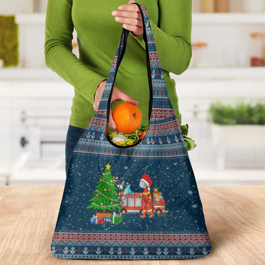 Flamingle Bells Xmas Christmas Grocery Bag Xmas Holiday Patterns - Wonder Print Shop