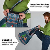 Flamingle Bells Xmas Christmas Grocery Bag Xmas Holiday Patterns - Wonder Print Shop