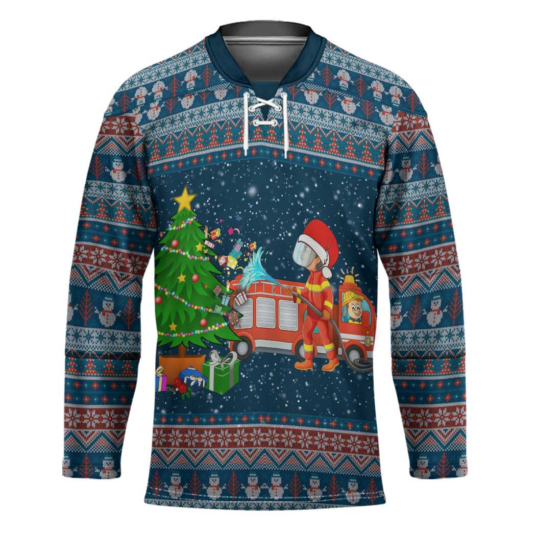 Flamingle Bells Xmas Christmas Hockey Jersey Xmas Holiday Patterns - Wonder Print Shop