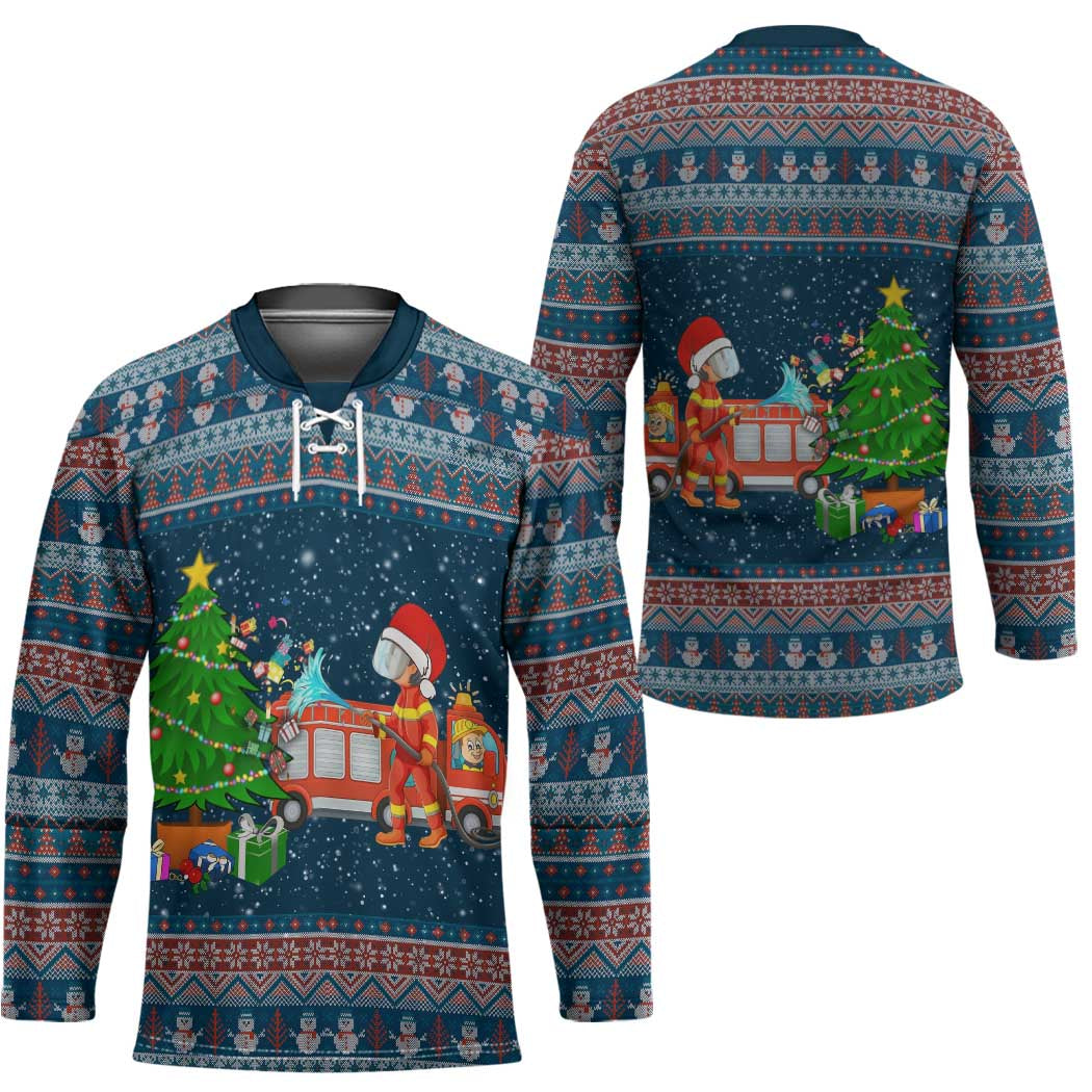 Flamingle Bells Xmas Christmas Hockey Jersey Xmas Holiday Patterns - Wonder Print Shop
