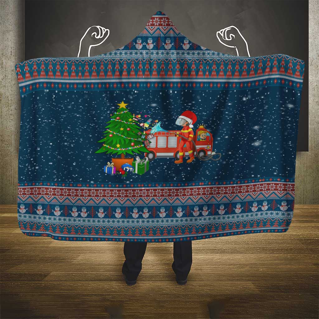 Flamingle Bells Xmas Christmas Hooded Blanket Xmas Holiday Patterns - Wonder Print Shop