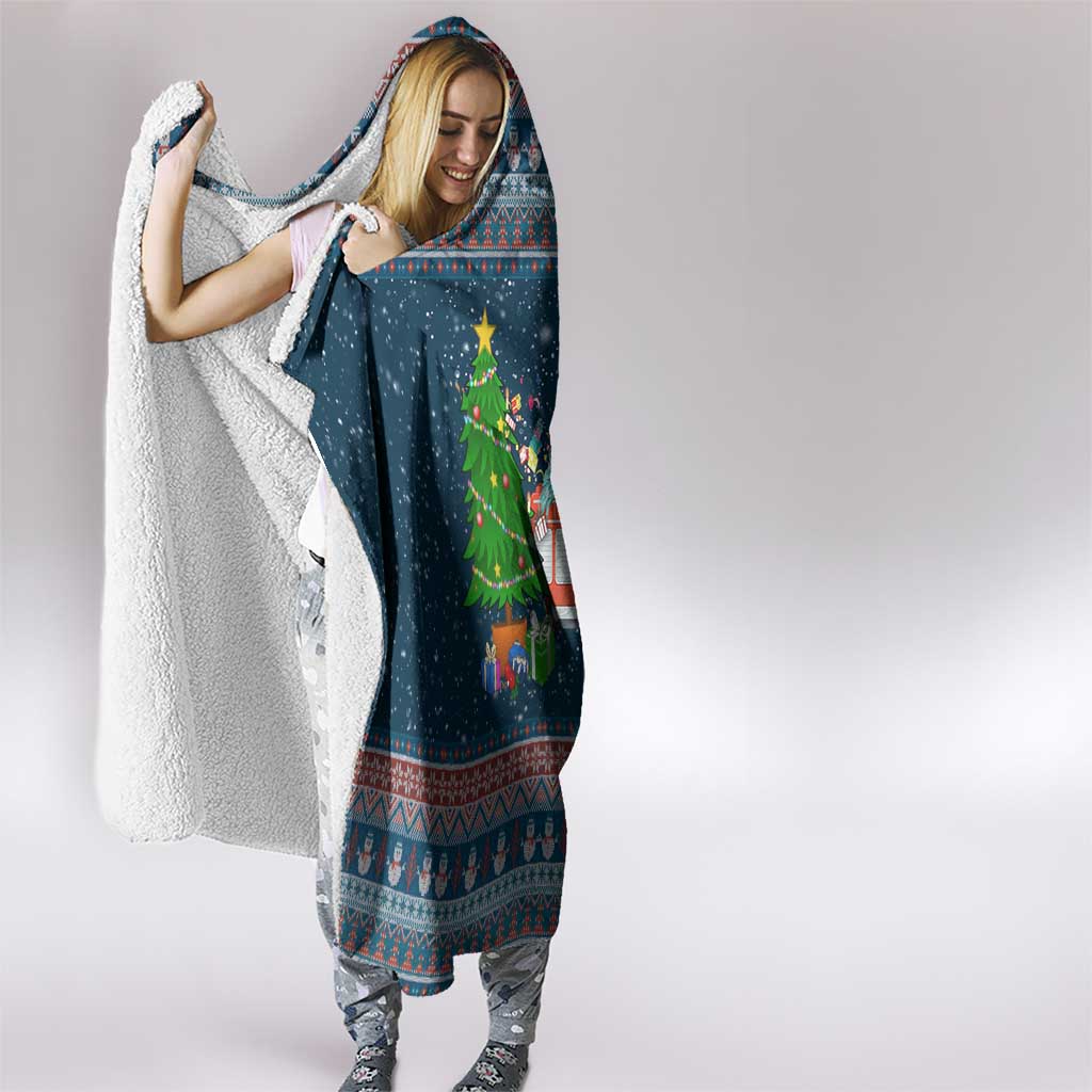 Flamingle Bells Xmas Christmas Hooded Blanket Xmas Holiday Patterns - Wonder Print Shop