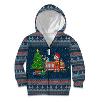 Flamingle Bells Xmas Christmas Kid Hoodie Xmas Holiday Patterns - Wonder Print Shop
