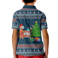 Flamingle Bells Xmas Christmas Kid Polo Shirt Xmas Holiday Patterns - Wonder Print Shop