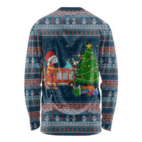 Flamingle Bells Xmas Christmas Long Sleeve Shirt Xmas Holiday Patterns - Wonder Print Shop