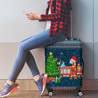 Flamingle Bells Xmas Christmas Luggage Cover Xmas Holiday Patterns - Wonder Print Shop