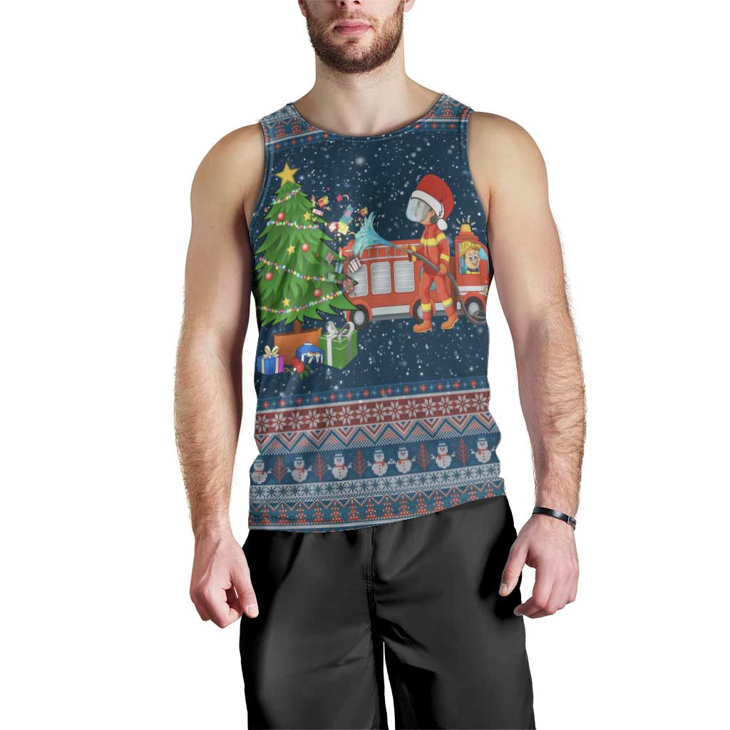 Flamingle Bells Xmas Christmas Men Tank Top Xmas Holiday Patterns - Wonder Print Shop