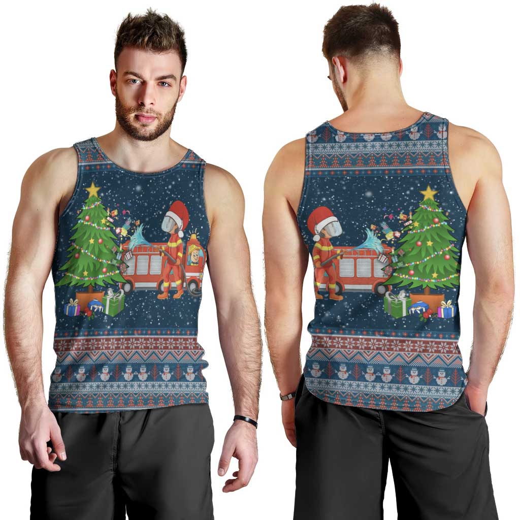 Flamingle Bells Xmas Christmas Men Tank Top Xmas Holiday Patterns - Wonder Print Shop