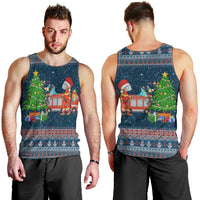Flamingle Bells Xmas Christmas Men Tank Top Xmas Holiday Patterns - Wonder Print Shop