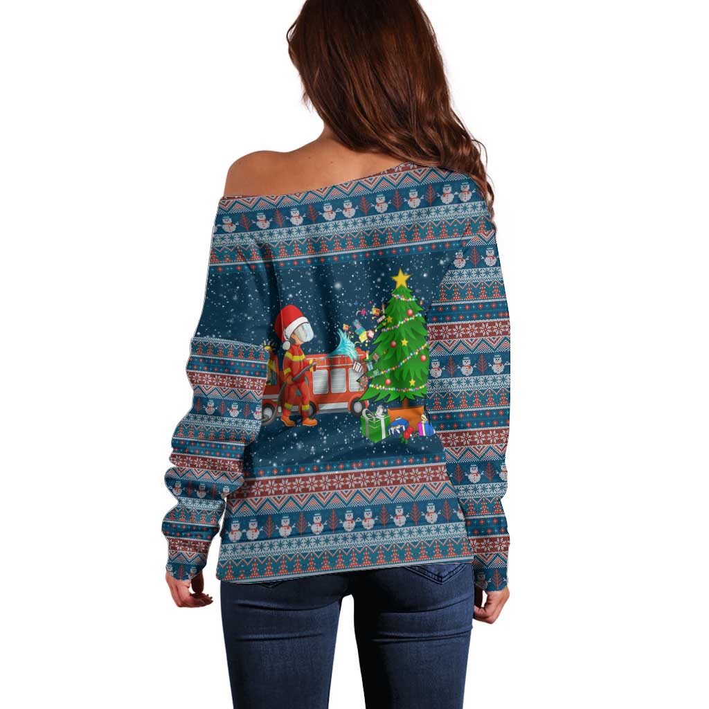 Flamingle Bells Xmas Christmas Off Shoulder Sweater Xmas Holiday Patterns - Wonder Print Shop