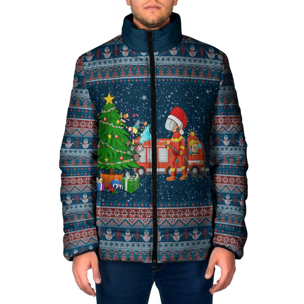 Flamingle Bells Xmas Christmas Padded Jacket Xmas Holiday Patterns - Wonder Print Shop