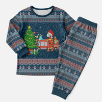 Flamingle Bells Xmas Christmas Pajama Set Xmas Holiday Patterns - Wonder Print Shop