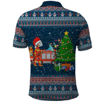 Flamingle Bells Xmas Christmas Polo Shirt Xmas Holiday Patterns - Wonder Print Shop