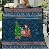 Flamingle Bells Xmas Christmas Quilt Xmas Holiday Patterns - Wonder Print Shop