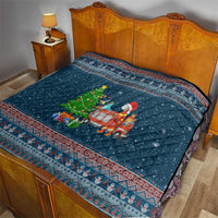 Flamingle Bells Xmas Christmas Quilt Xmas Holiday Patterns - Wonder Print Shop