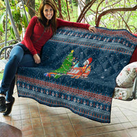 Flamingle Bells Xmas Christmas Quilt Xmas Holiday Patterns - Wonder Print Shop