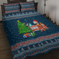 Flamingle Bells Xmas Christmas Quilt Bed Set Xmas Holiday Patterns - Wonder Print Shop