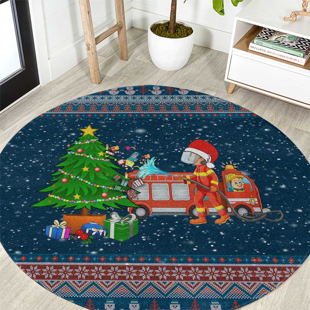 Flamingle Bells Xmas Christmas Round Carpet Xmas Holiday Patterns - Wonder Print Shop