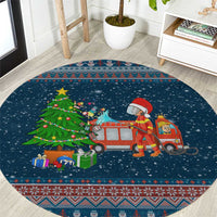 Flamingle Bells Xmas Christmas Round Carpet Xmas Holiday Patterns - Wonder Print Shop