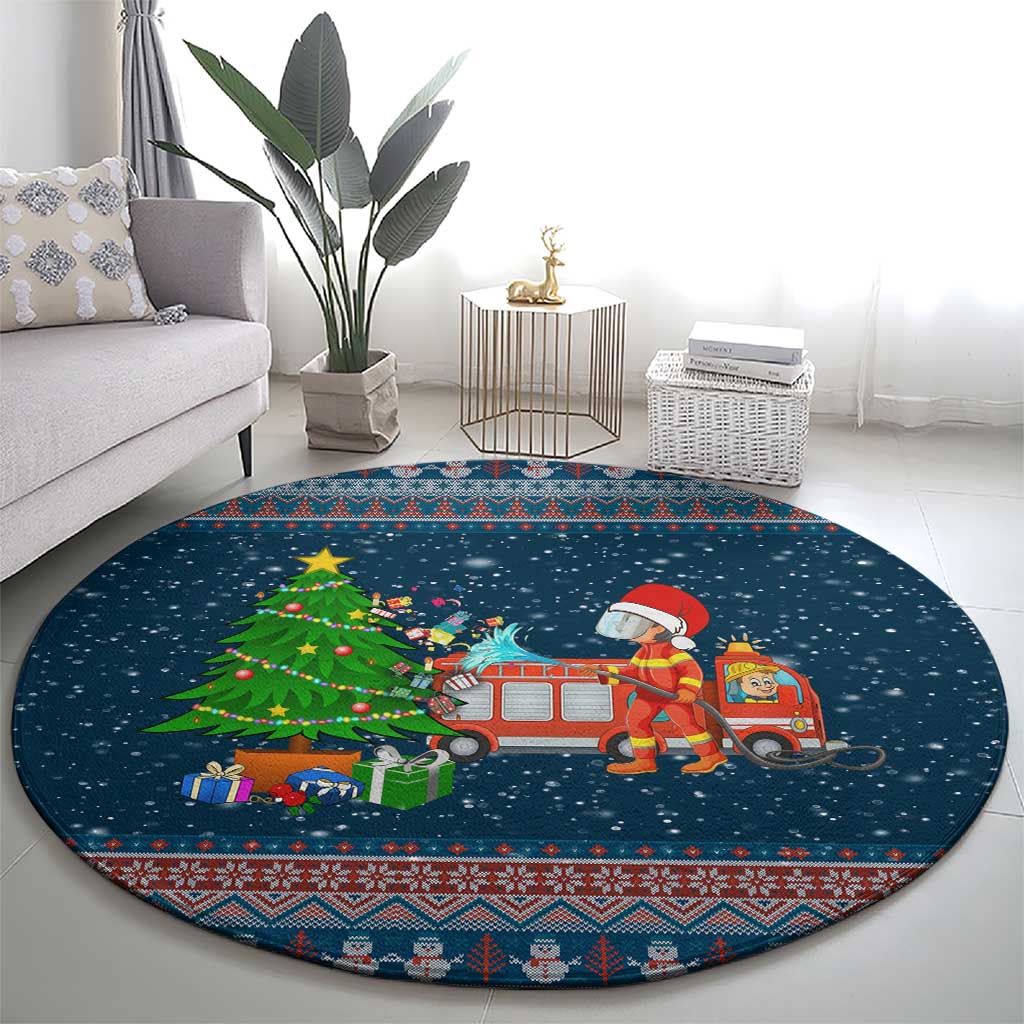 Flamingle Bells Xmas Christmas Round Carpet Xmas Holiday Patterns - Wonder Print Shop