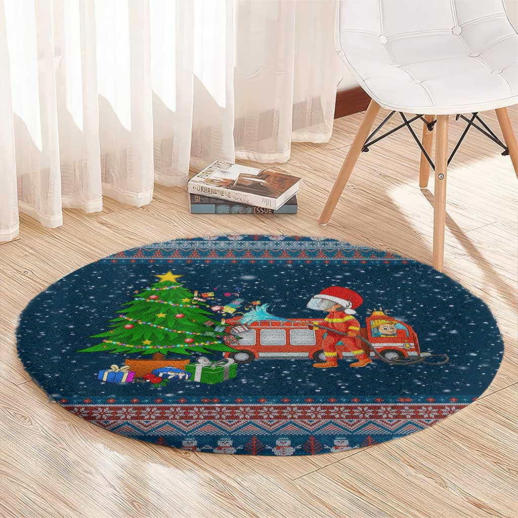 Flamingle Bells Xmas Christmas Round Carpet Xmas Holiday Patterns - Wonder Print Shop