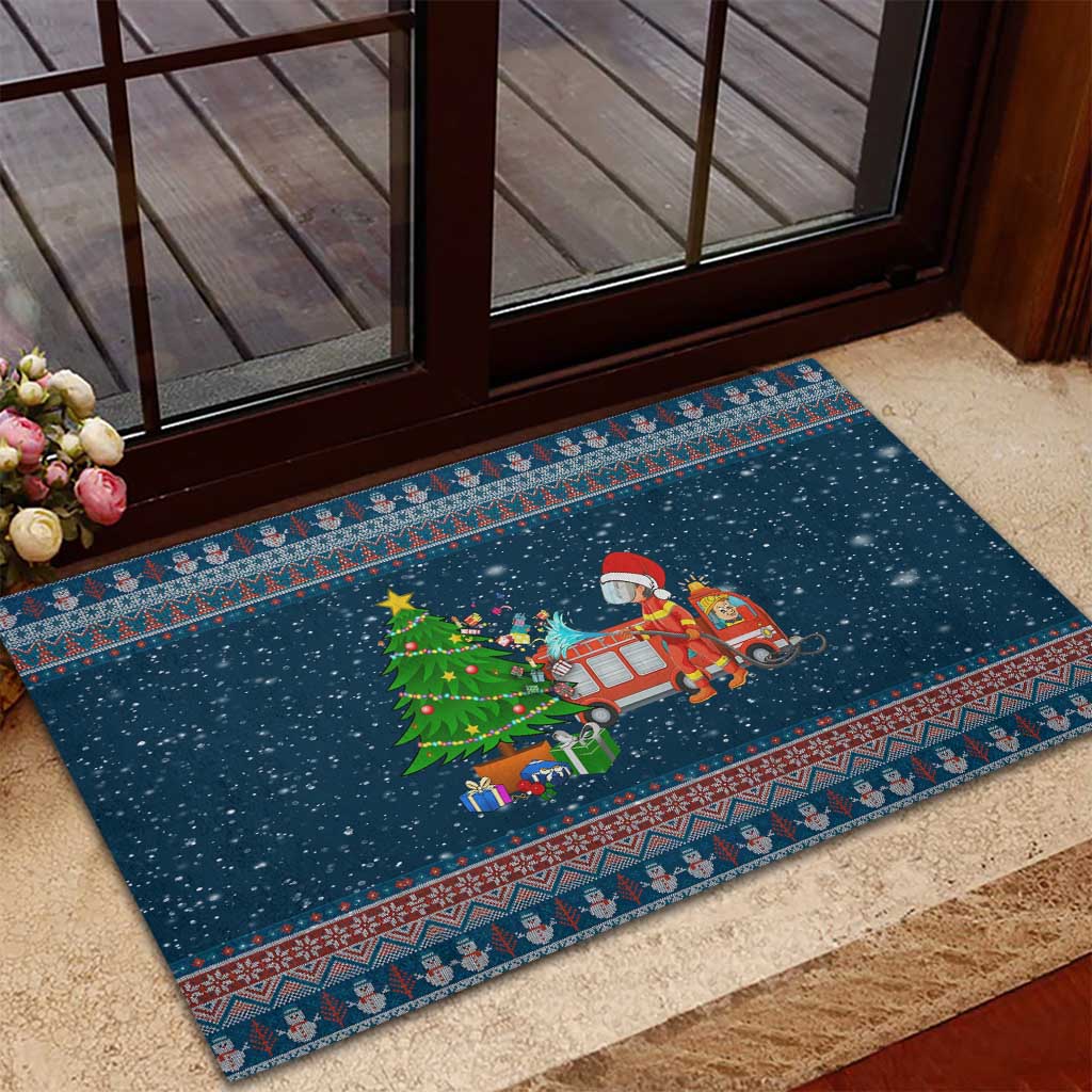 Flamingle Bells Xmas Christmas Rubber Doormat Xmas Holiday Patterns - Wonder Print Shop