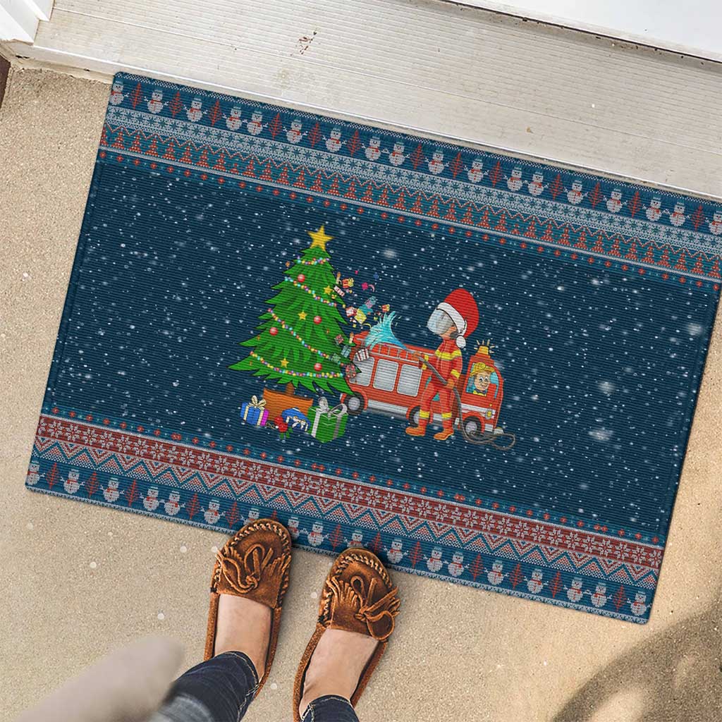 Flamingle Bells Xmas Christmas Rubber Doormat Xmas Holiday Patterns - Wonder Print Shop