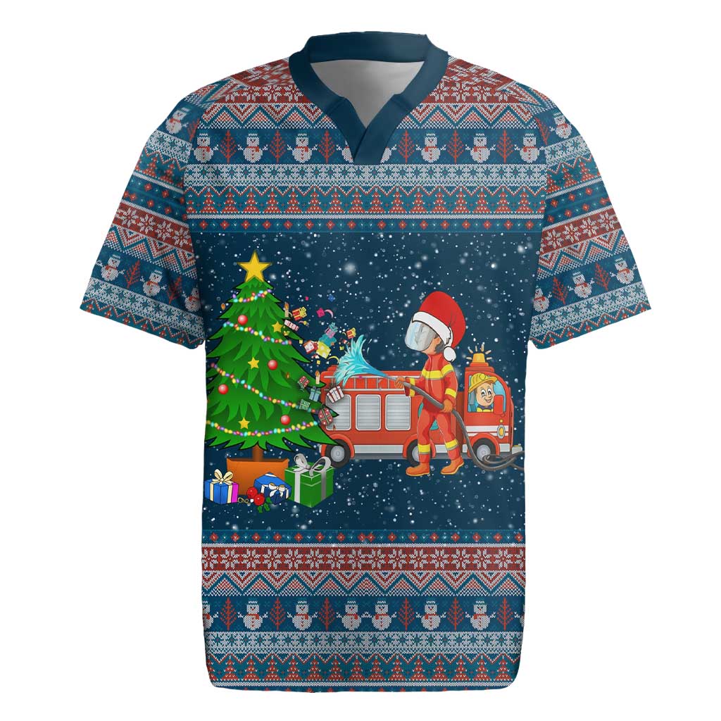 Flamingle Bells Xmas Christmas Rugby Jersey Xmas Holiday Patterns - Wonder Print Shop