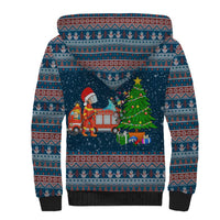 Flamingle Bells Xmas Christmas Sherpa Hoodie Xmas Holiday Patterns - Wonder Print Shop