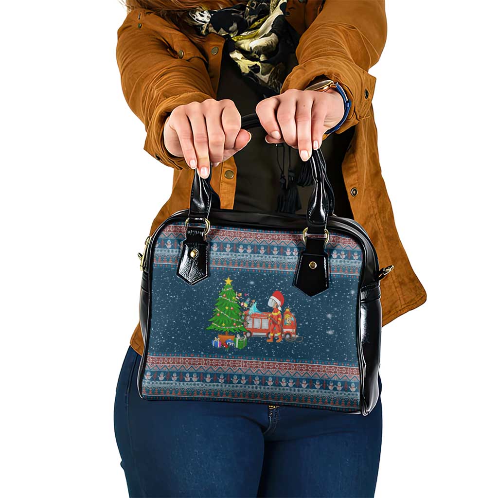 Flamingle Bells Xmas Christmas Shoulder Handbag Xmas Holiday Patterns - Wonder Print Shop