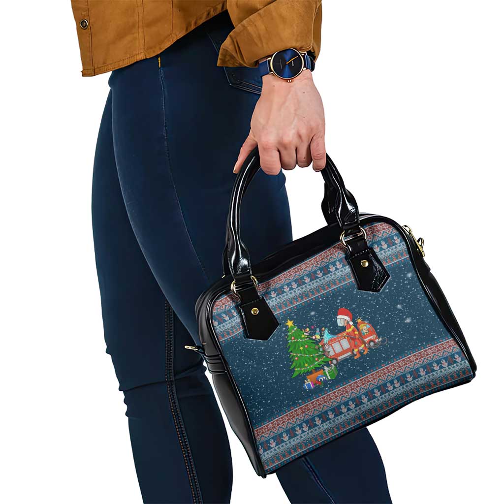 Flamingle Bells Xmas Christmas Shoulder Handbag Xmas Holiday Patterns - Wonder Print Shop