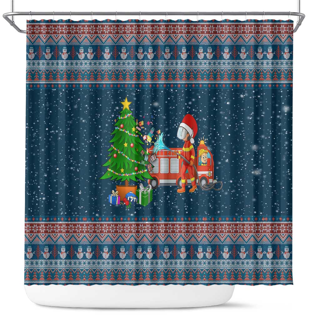Flamingle Bells Xmas Christmas Shower Curtain Xmas Holiday Patterns - Wonder Print Shop