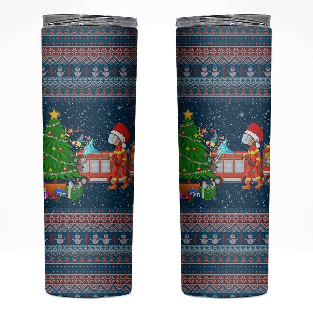 Flamingle Bells Xmas Christmas Skinny Tumbler Xmas Holiday Patterns - Wonder Print Shop