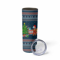 Flamingle Bells Xmas Christmas Skinny Tumbler Xmas Holiday Patterns - Wonder Print Shop