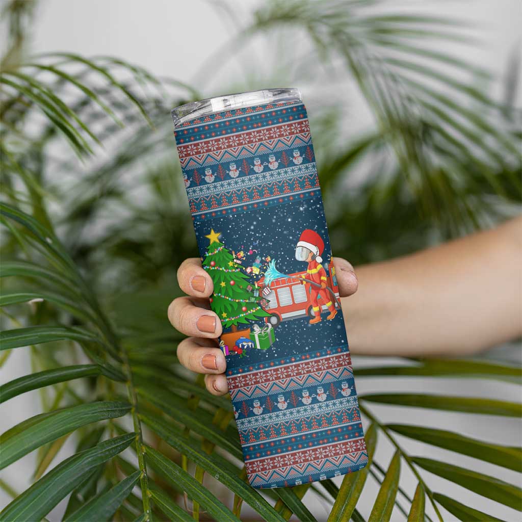 Flamingle Bells Xmas Christmas Skinny Tumbler Xmas Holiday Patterns - Wonder Print Shop