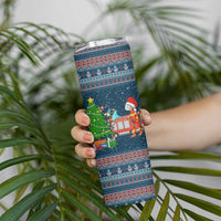 Flamingle Bells Xmas Christmas Skinny Tumbler Xmas Holiday Patterns - Wonder Print Shop