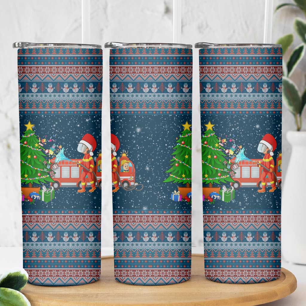 Flamingle Bells Xmas Christmas Skinny Tumbler Xmas Holiday Patterns - Wonder Print Shop
