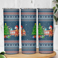Flamingle Bells Xmas Christmas Skinny Tumbler Xmas Holiday Patterns - Wonder Print Shop