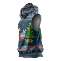 Flamingle Bells Xmas Christmas Sleeveless Hoodie Xmas Holiday Patterns - Wonder Print Shop