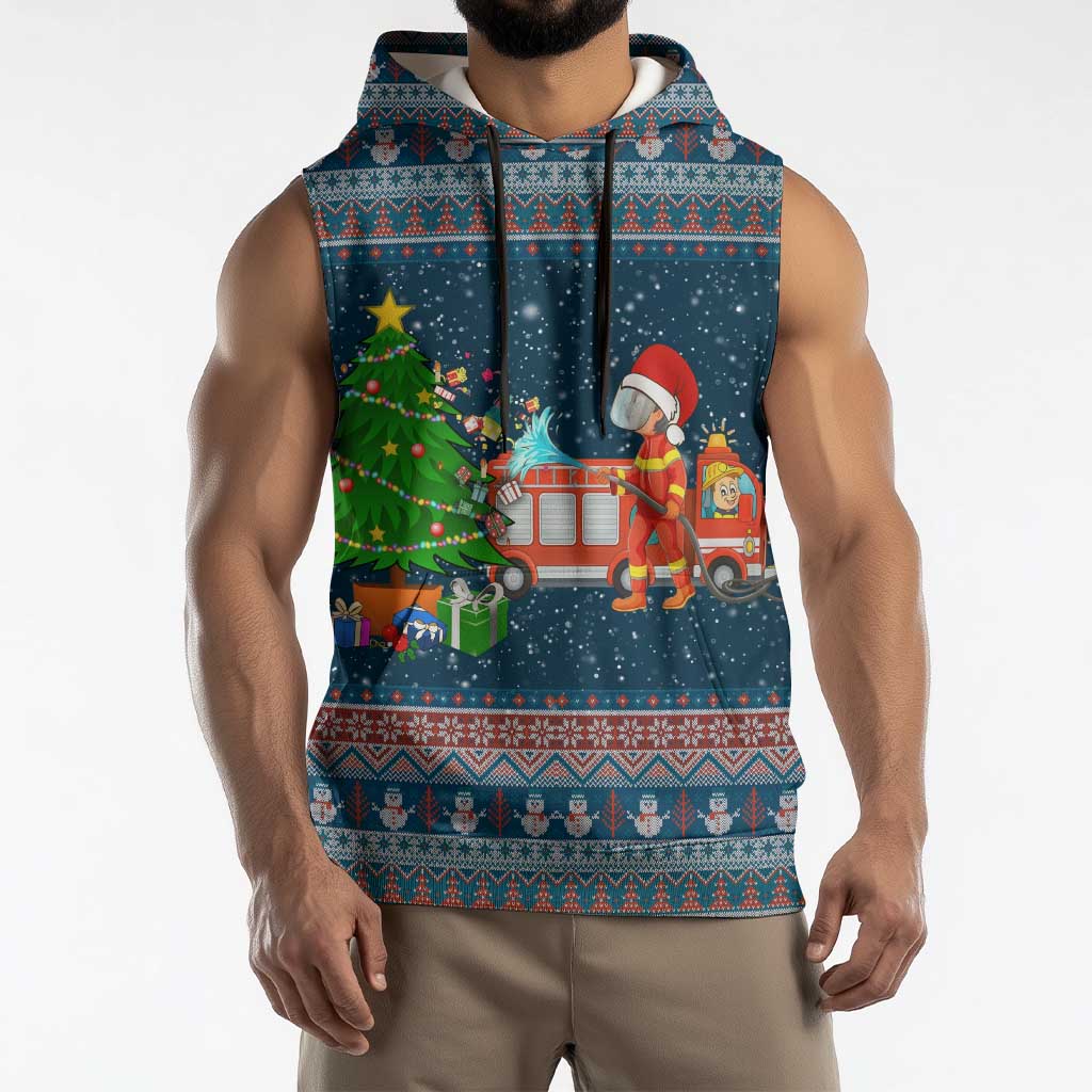 Flamingle Bells Xmas Christmas Sleeveless Hoodie Xmas Holiday Patterns - Wonder Print Shop